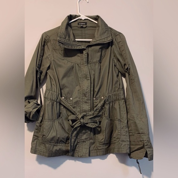 Green cotton cargo jacket - Picture 3 of 7